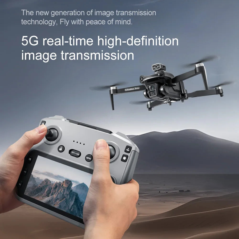 Original V198MAX GPS Drone 8K Professional Camera Aerial FPV Brush Laser Obstacle with Large Screen Remote Control Folding Dron
