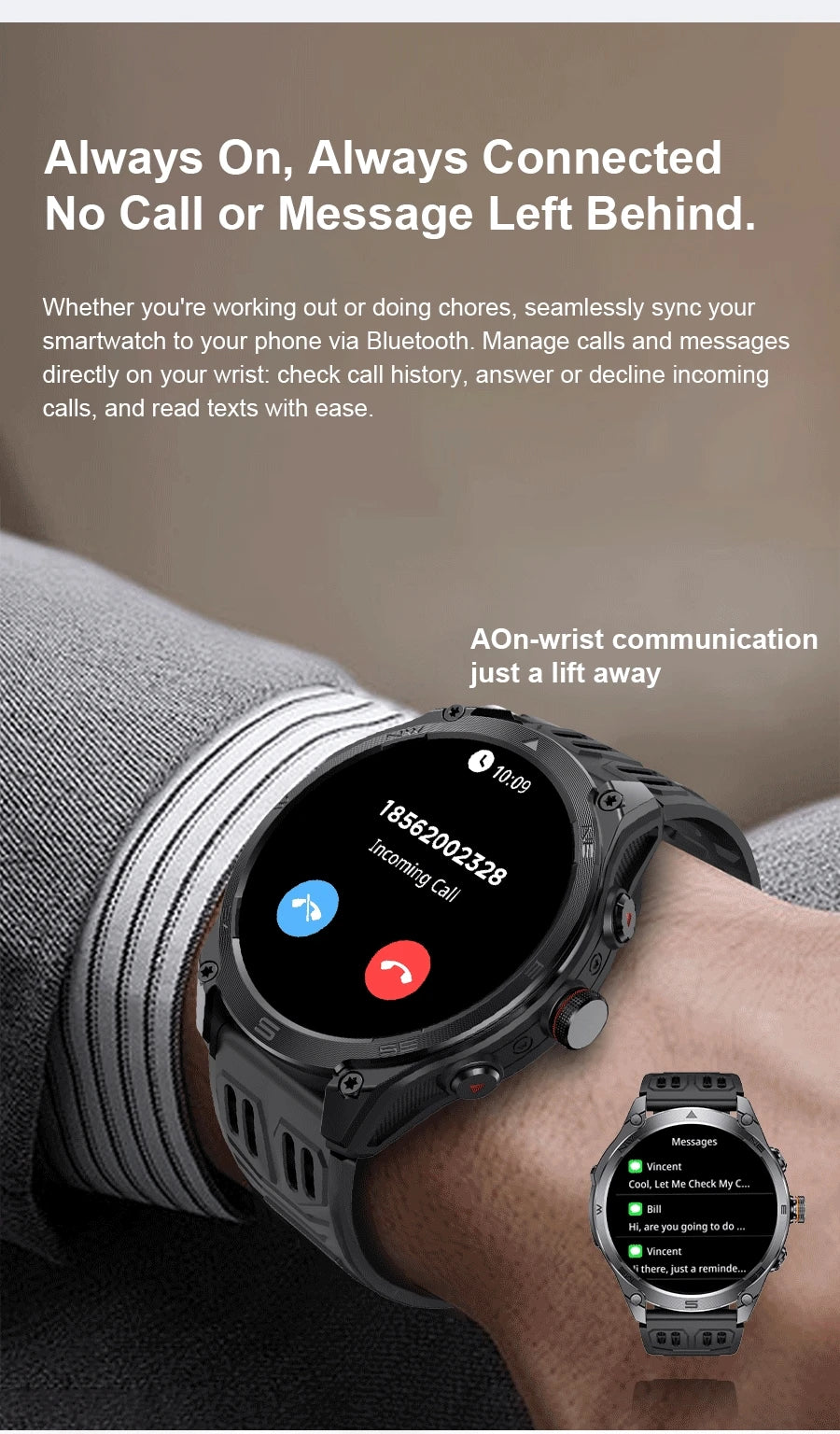 New T-Rex3 Ultra 1000mAh Battery Smart Watch Built in GPS Compass 10ATM Waterproof Sports tracker Outdoors Military Smartwatches