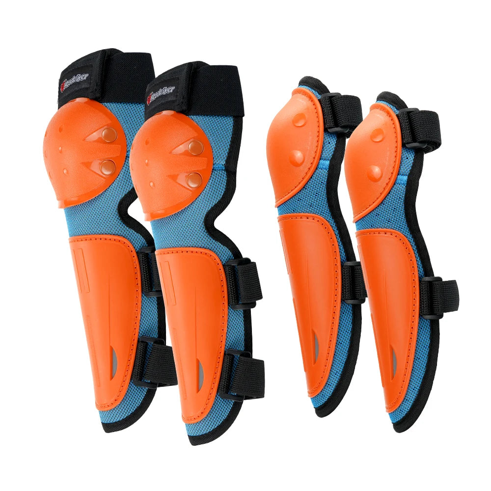 Kid's Motorcycle Armor Vest Protection Motocross Body Armor Jacket Protective Armors Riding Kneepads Moto Full Armor Children