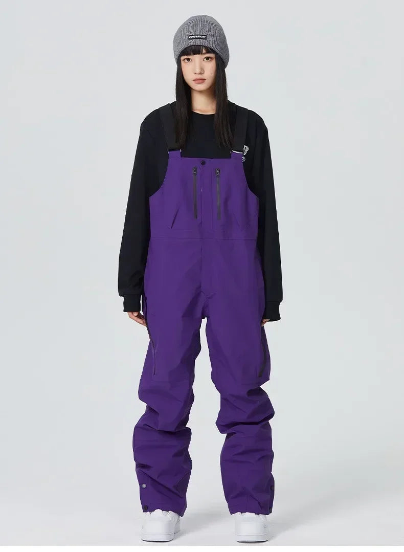New 2025 Outdoor Winter Ski Pants for Women Men Waterproof Thermal Skiing Overalls Thickened Windproof Snowboard Straps Trousers