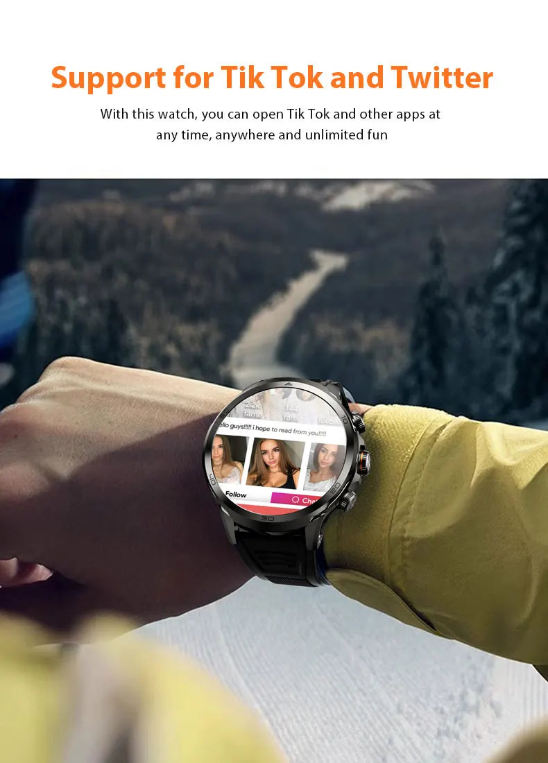8GB+128GB H19 Smart Watch 1.95-inch Amoled Large Screen 190° Rotary Camera 1900Mah Battery GPS WIFI Android Smartwatch Men Adult