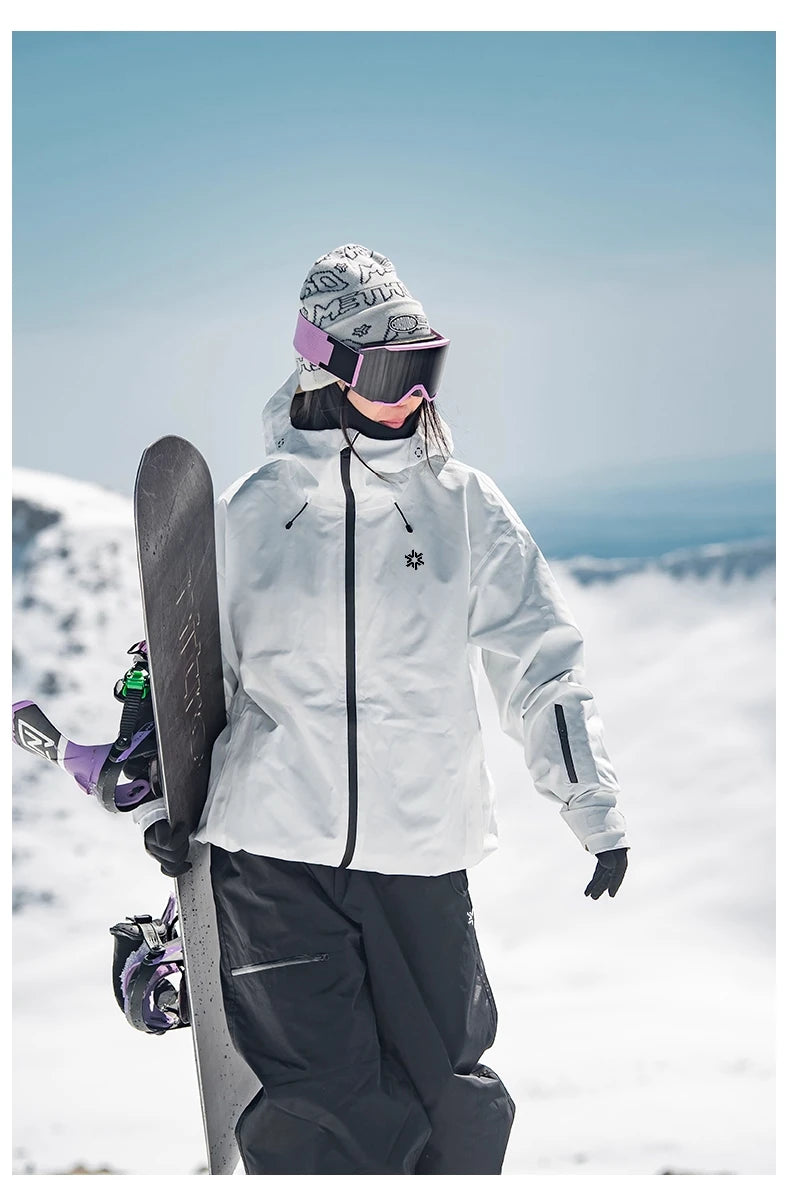 John Snow 2025 3L Ski Jacket & Pants Set Waterproof Snowboard Suit Thermal Winter Sports Gear with Fleece Lining for Men & Women