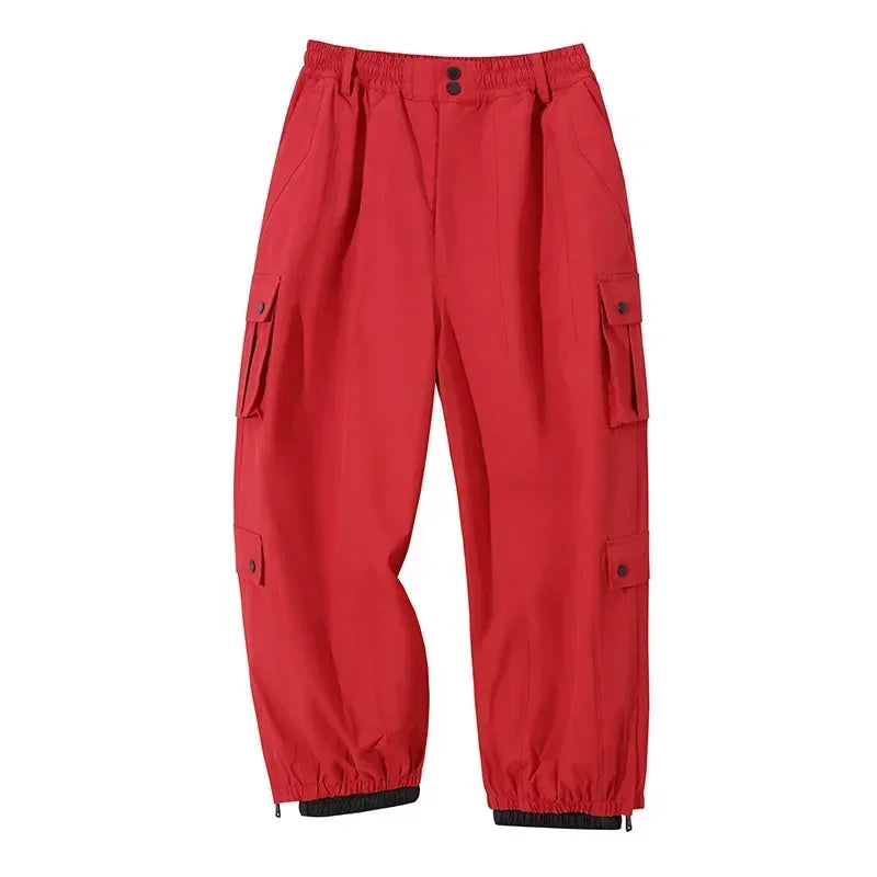 Man Snow Overalls Women Couple Loose Skiing Pants Outdoor Sports Waterproof Windproof Ski Trousers Winter Warm Adult Pants 2026