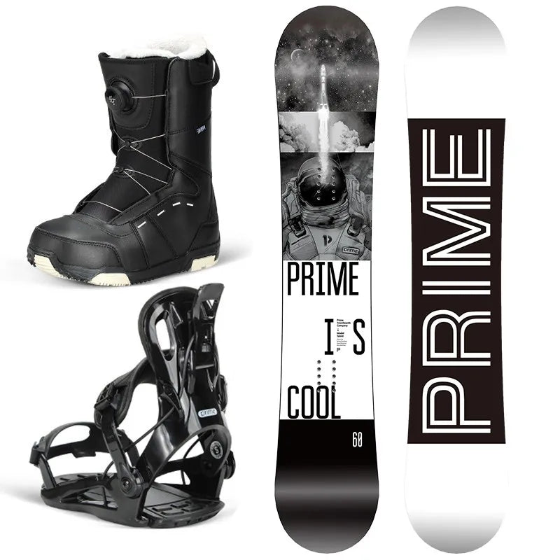 Adjustable Black Snowboard Aluminum Snowboard and Bundle Men's Bundle Snowboard Bundle