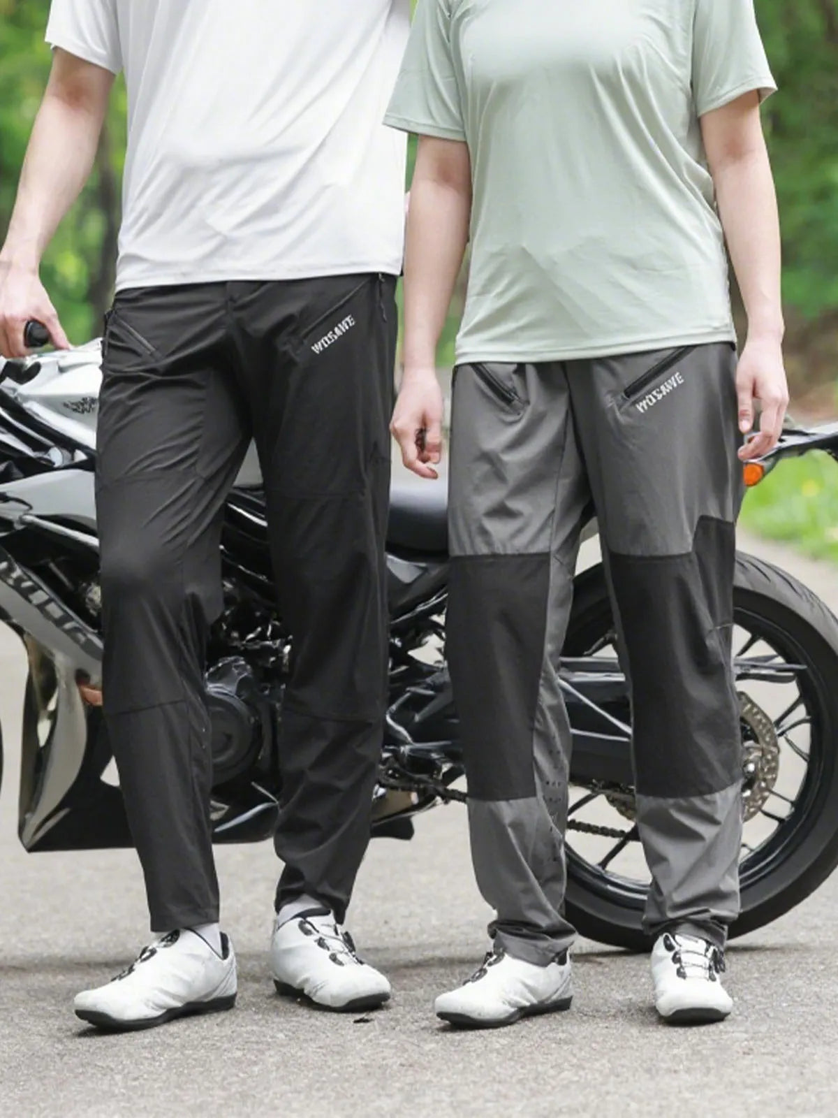 WOSAWE Men's Motorcycle Pants Summer Motocross Clothing Off Road BMX ATV DH Mountain Bike Cycling Moto Long Pants