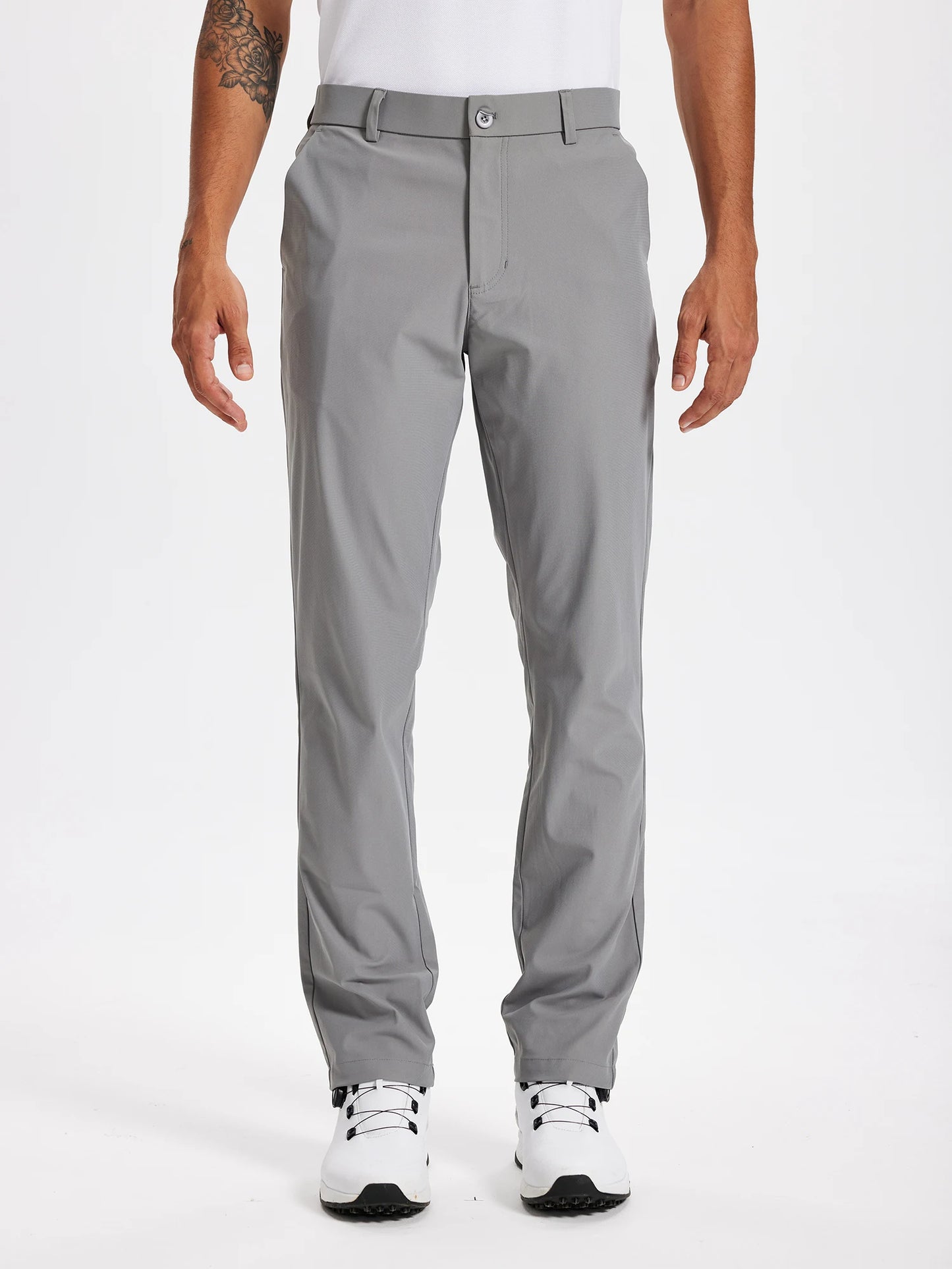 Men's Golf Pants 30"/32"/34" Stretch Work Dress Pants Slim Straight Lightweight Quality Business Trousers Casual Suit Pants