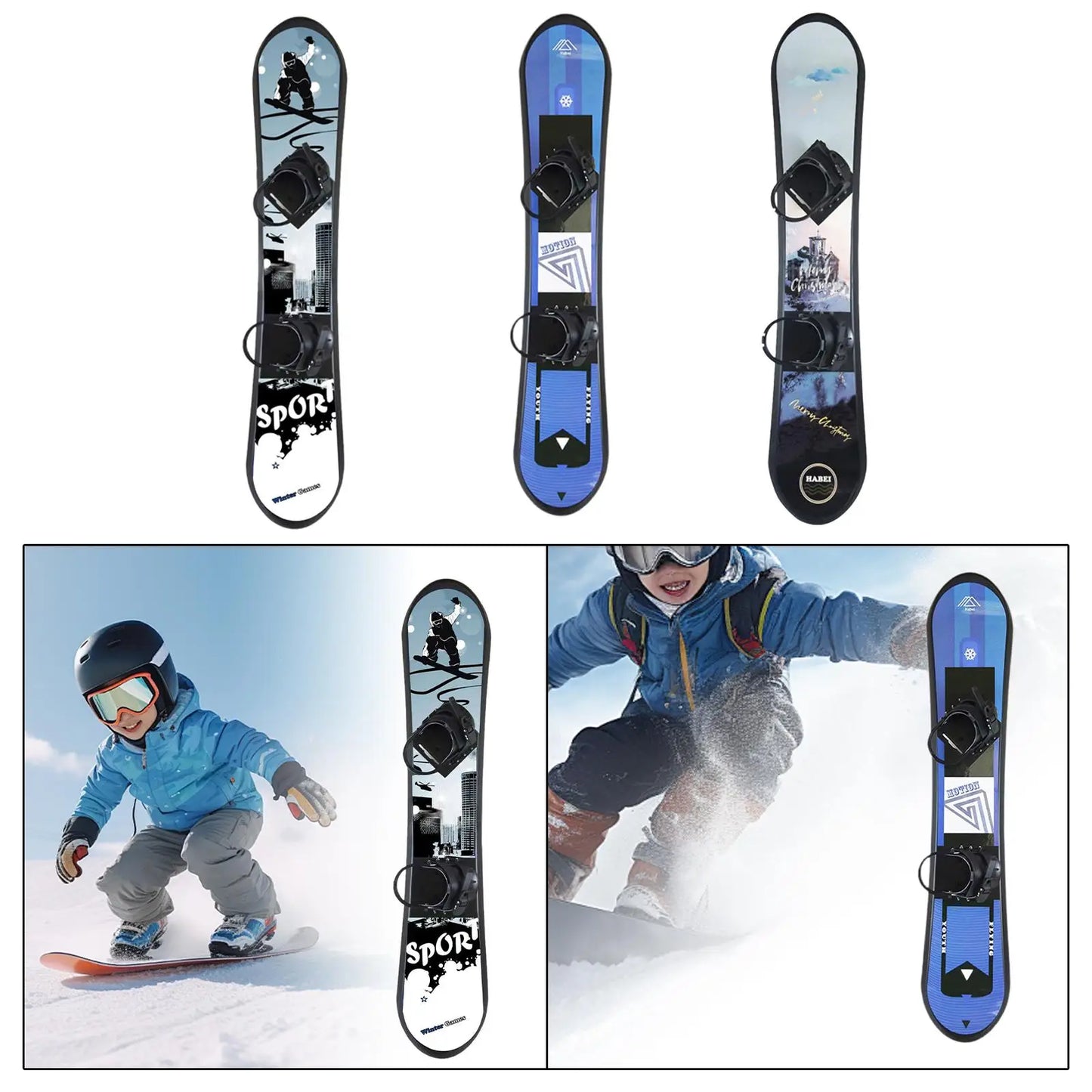 Kids Snowboard Single Snow Board Portable Snow Sled for Winter Sports