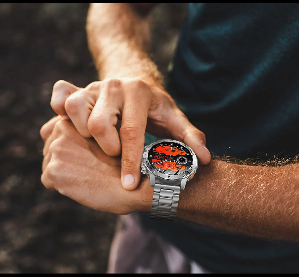 2025 New Military T-Rex 3 Ultra 1000mAh Battery Smart Watch 5ATM Waterproof Flashlight Heart Rate Sports tracker Smartwatch Men