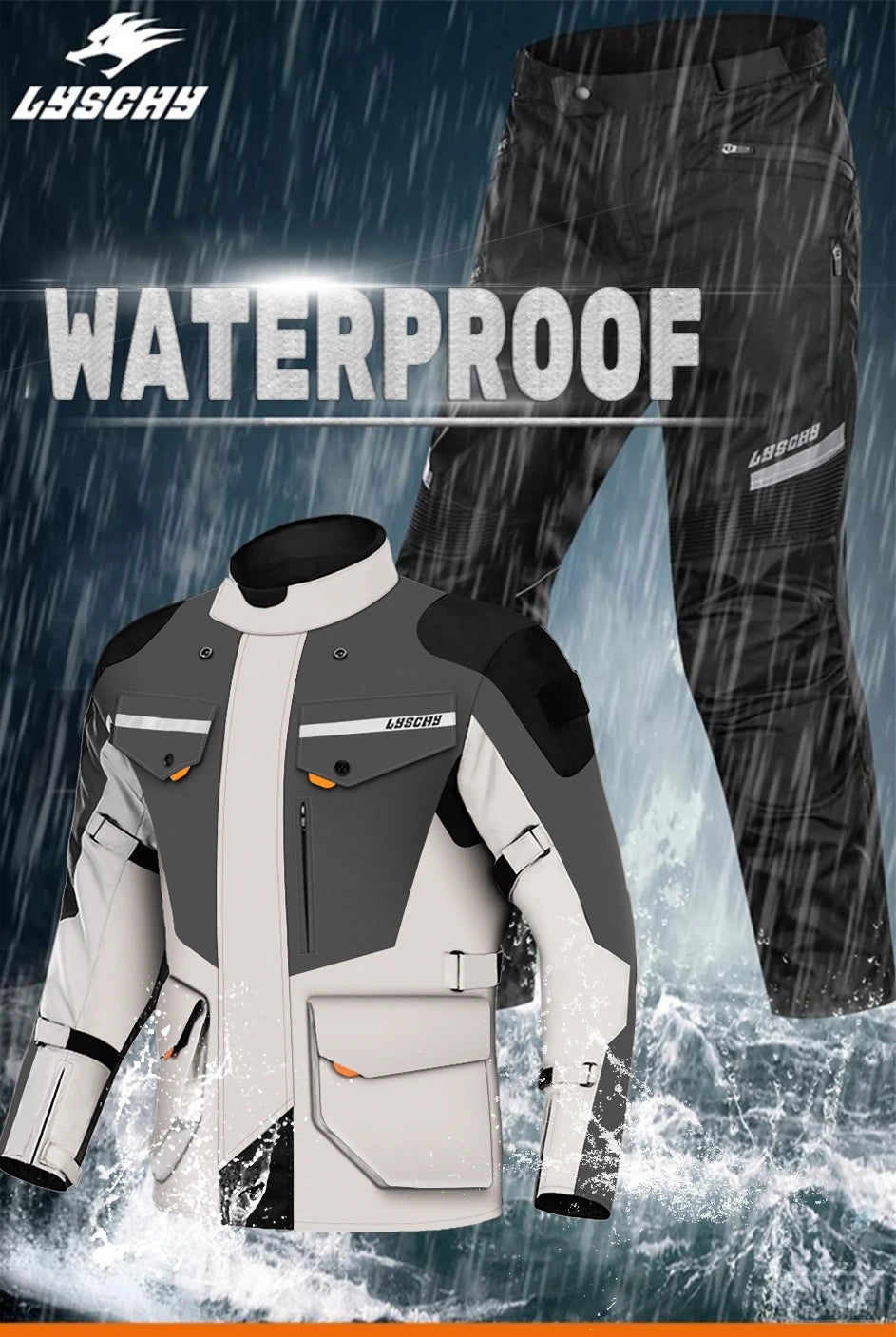 Motorcycle Jacket Motocross Jacket Pants Suit Waterproof Moto Jacket Racing Motorbike Jacket Riding Protection Men Women