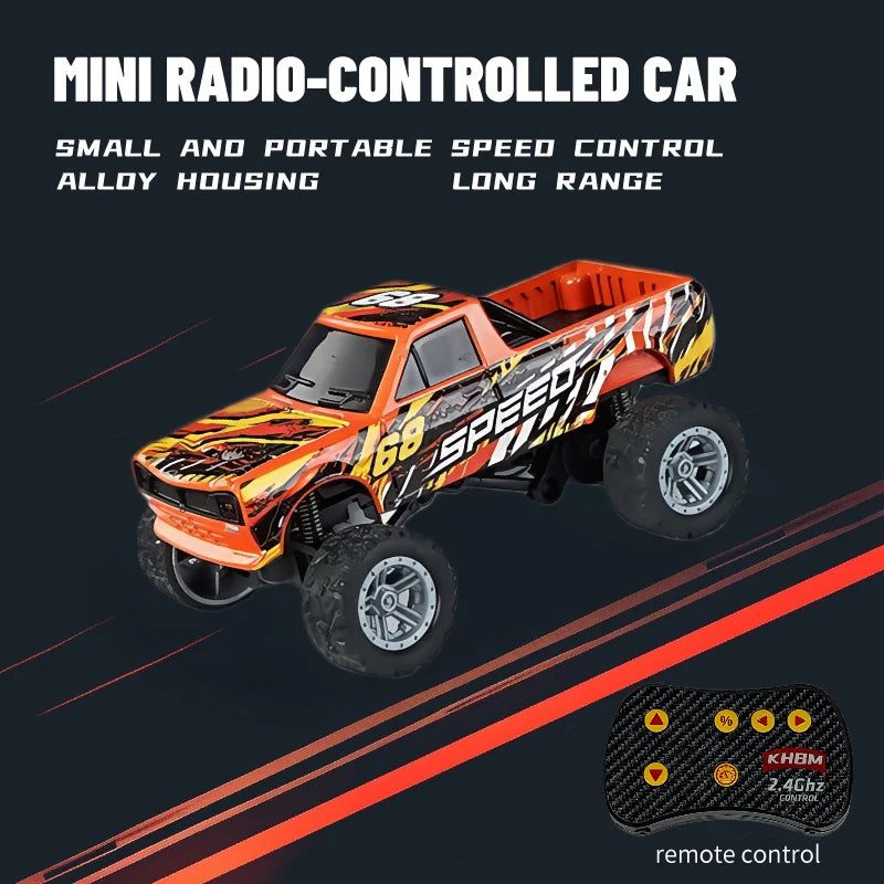 New RC Car MINI Alloy 1/64 Remote Control Car Convenient to Carry 60 Minutes of Work Time Children's Gifts Electronic Toys
