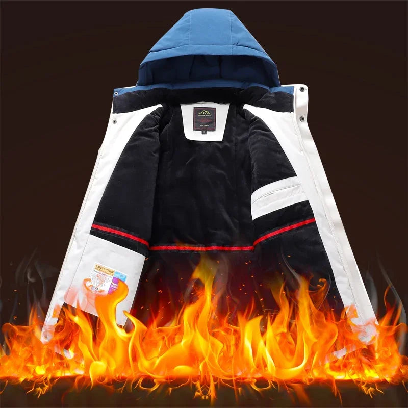 Winter Ski Suit Men Snow Parkas Super Warm Windproof Outdoor Sports Skiing Fleece Jackets and Pants Male Snowboard Wear Overalls