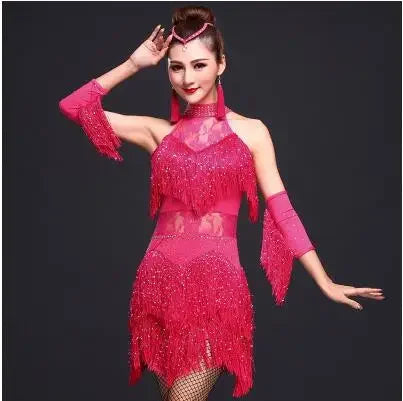 2026 New Latin Dance Dress Women/Girls/Lady New Sexy Fringe Salsa/Ballroom/Tango/Cha Cha/Rumba/Samba/Latin Dresses For Dancing