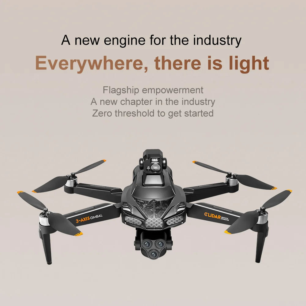V668 GPS Drone 8K Professional 3-Axis PTZ HD Three Camera 5G WIFI FPV Dron Obstacle Avoidance Brushless Motor RC Quadcopter Toys