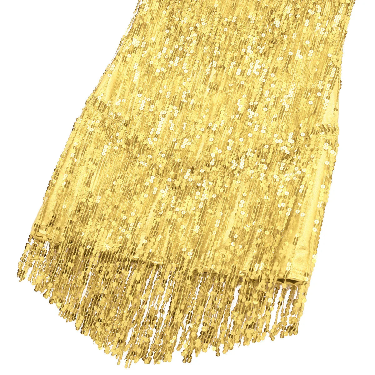 Women Latin Dress Shiny Sequin Sleeveless Tassels Fringed Dress Tango Samba Rumba Ballroom Salsa Jazz Dance Performance Costume