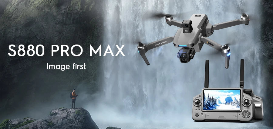 S880 Max Fishing GPS Drone 8K Dual Camera 5G Wifi FPV 3-Axis Gimbal Professional Obstacle Avoidance Quadcopter Airdrop RC Dron
