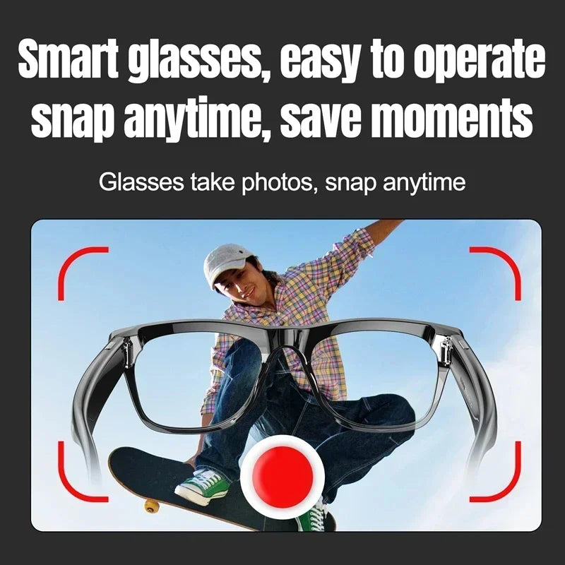 Lenovo 8K HD AI Smart Photochromic Glasses 4K Multifunctional Camera Bluetooth Call Voice Assistant Music Player Translate