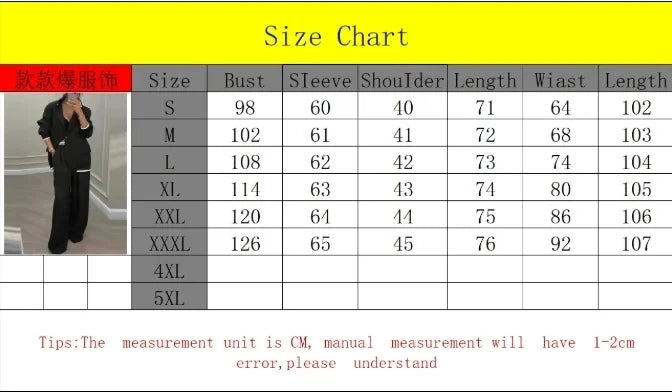 Temperament Women's Pants Suit Loose Solid Color Autumn Winter Commuting Long-sleeved Lapel Top Wide-leg Trousers Two-piece Set