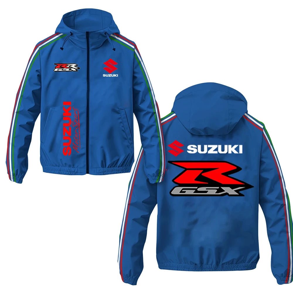 2025 Suzuki Racing Jacket, Team Uniform, Motorcycle Jacket, Windproof Thin Sun-protective Clothing, Outdoor Cycling Men's Jacket