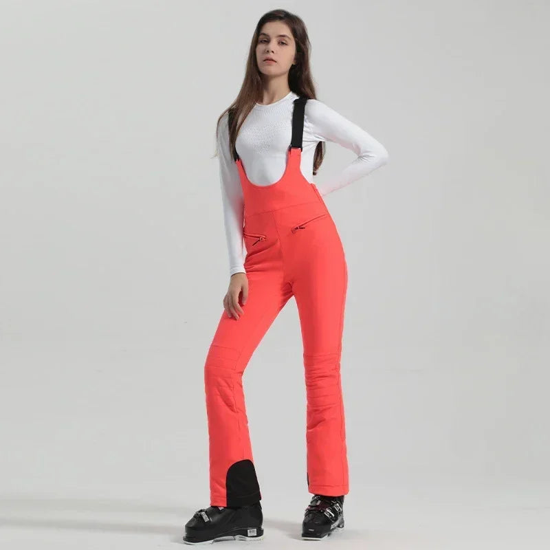 Winter New Skiing Pants 2025 Female Slim Snow Trousers Women Sport Windproof Ski Overalls Outdoor Mountain Snowboard Jumpsuits