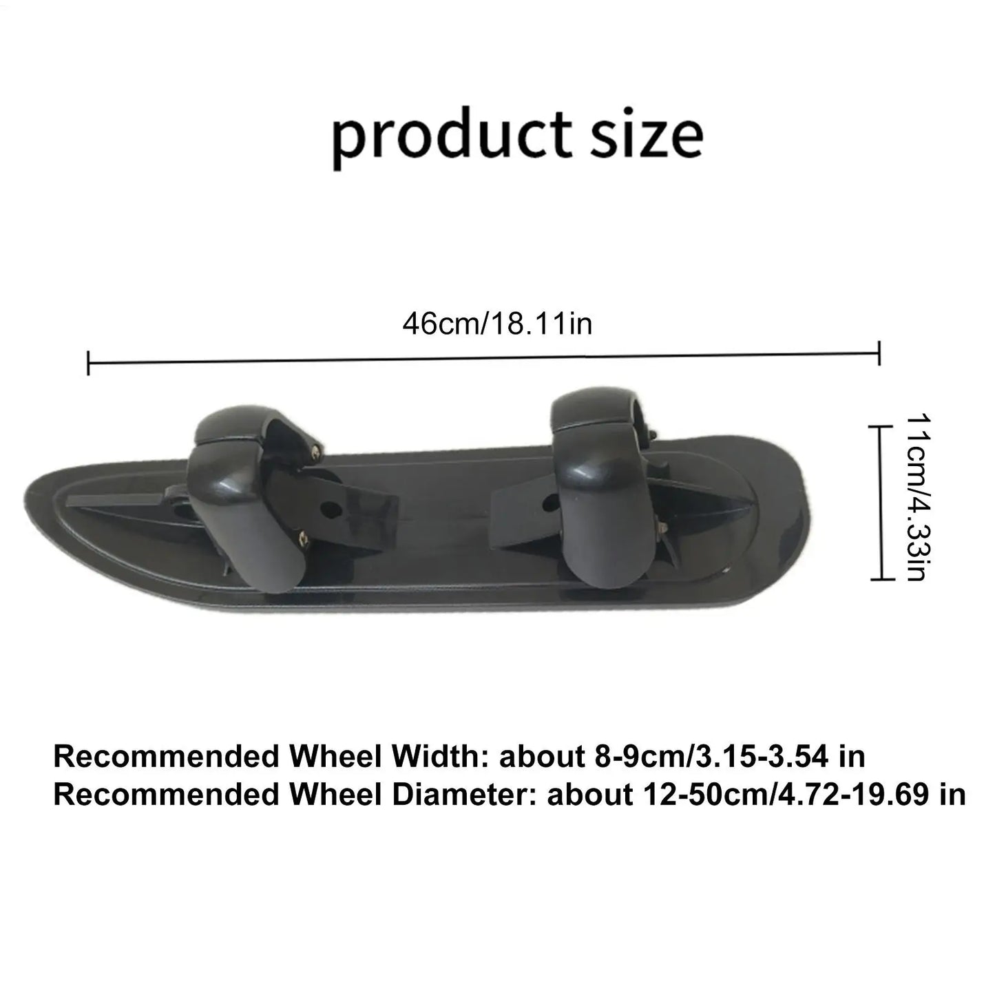 Ski Board Sled 2 in 1 Outdoor Winter Snowboards Stroller Skis Glider Snowboards for Cycling Bicycle Jogging Sports Outdoor Paths