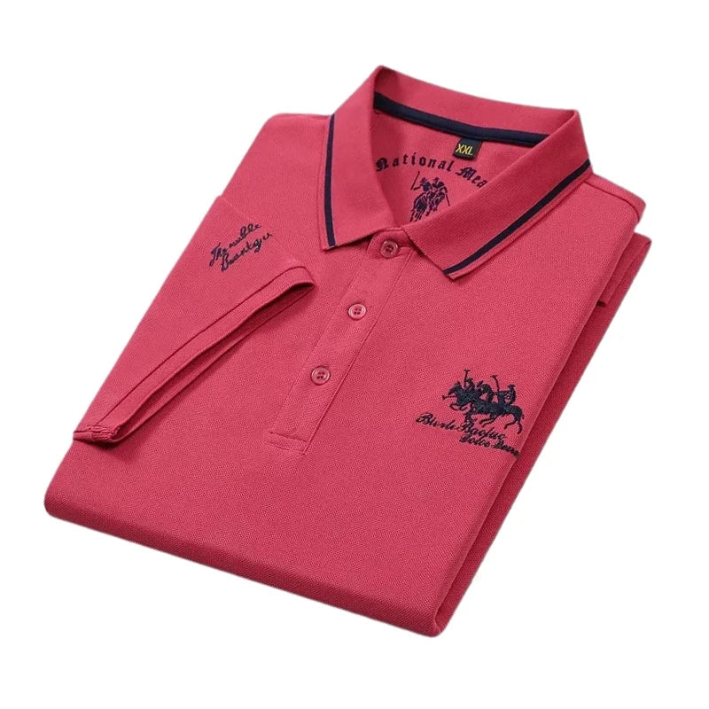 Summer Mens Short Sleeve Embroidered Polo Shirts Breathable Lightweight Shirt Luxury Top Casual Lapel T-shirt Men T Shirt Homme