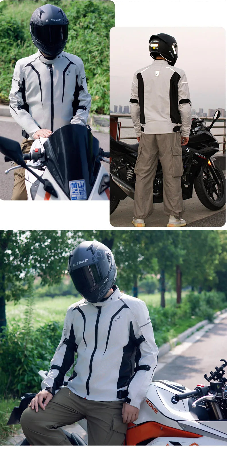 LS2 Original Motorcycle Jacket Winter Warm LS2 SEPANG Motocross Riding Jacket Men Women CE Anti-fall Waterproof Motorbike Jacket
