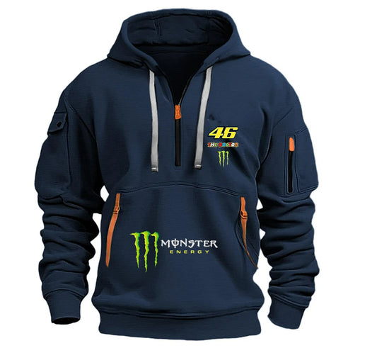 2026 Magic Claw Energy Men's Hooded Jacket Winter Warmth Half-Zip Outdoor Sport Pullover Autumn/Winter Outdoor Shirt
