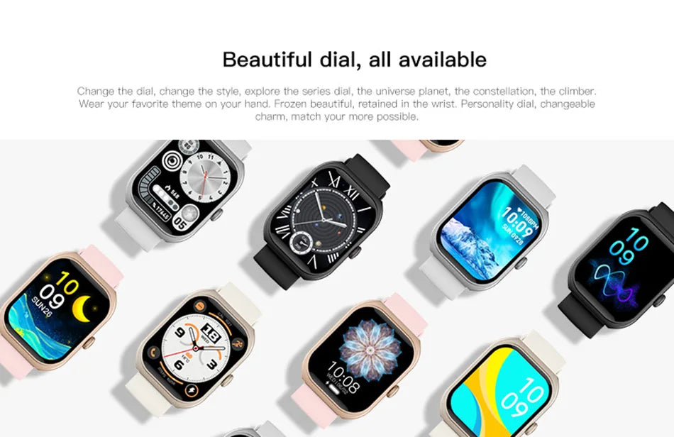 2026 New Bluetooth Call Smart Watch Women Customisable Dials Waterproof Sports Fitness Tracker Fashion Ladies' Smartwatch+Box