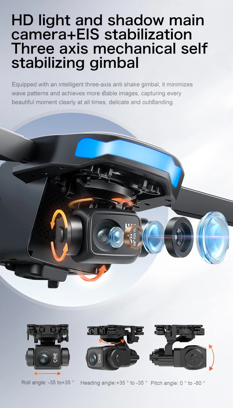 New S-X1 MAX GPS Drone Professional 8K Camera 3-axis Gimbal Aerial FPV Brush with Large Screen Remote Control Folding Quadcopter