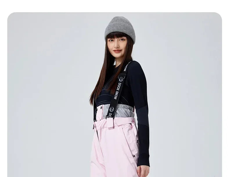 Outdoor Skiing Trousers Women Men's Ski Pants Winter Thickened Windproof Waterproof Warm 2025 Snowboarding Snow Strap Pants