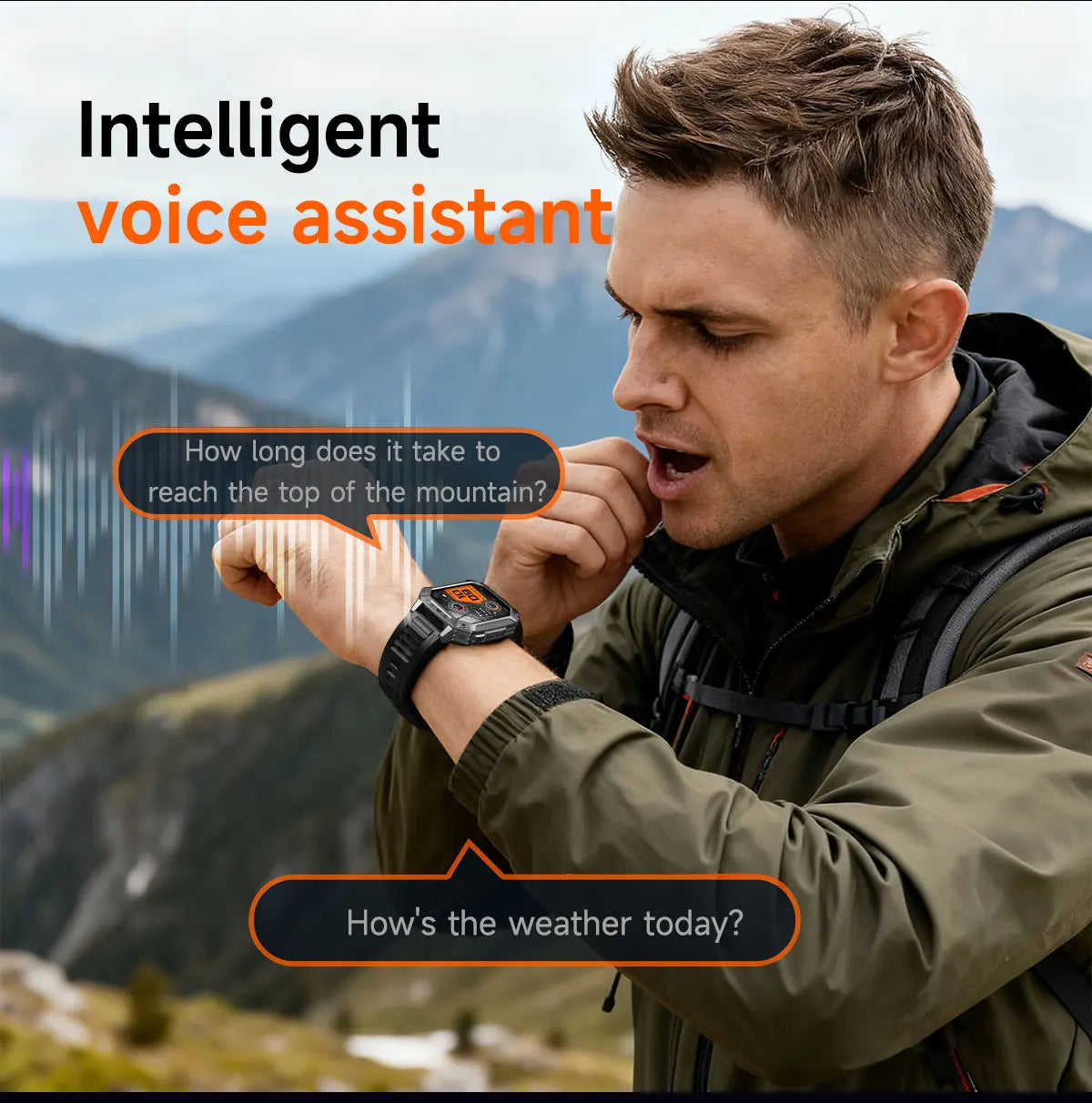 2026 HOT New 1400mAh Large Battery Smart Watch Military Quality 10ATM Waterproof Tactics 100+Sport Bluetooth call SmartWatch Men
