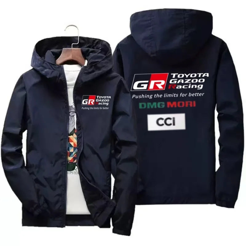 2026 New Toyota GR Men's Motorcycle Jacket, A Casual Twill Baseball-style Coat for Spring and Autumn, Men's Hip-hop Street Style