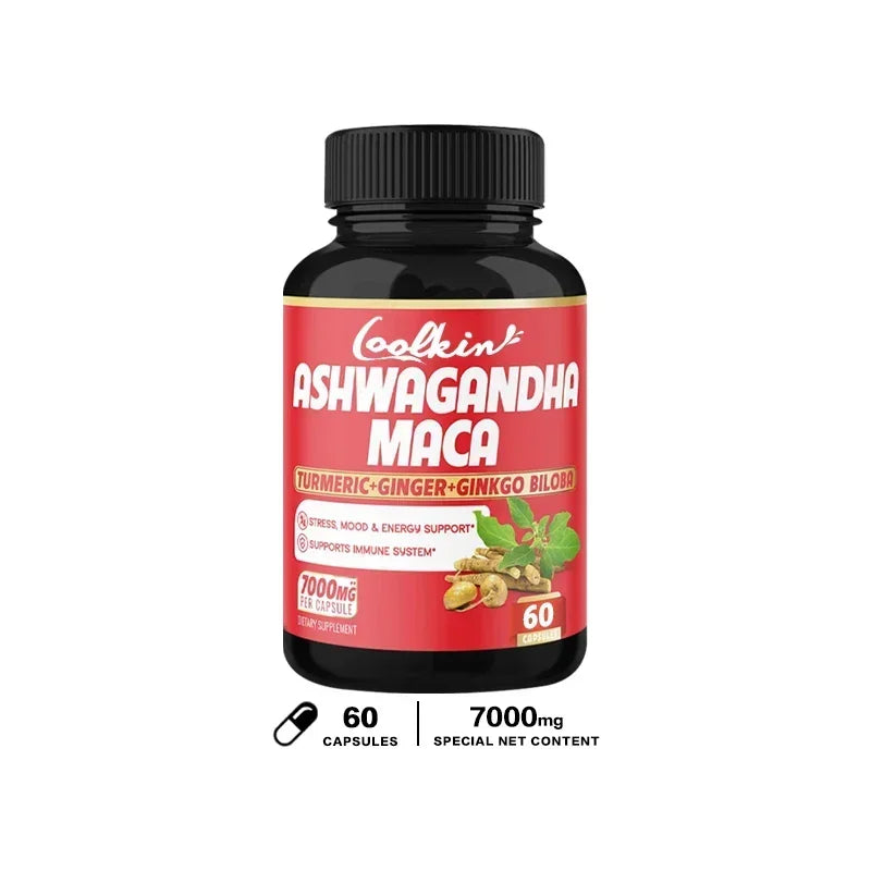 Ashwagandha and Maca Supplements - Male Supplements, Stamina & endurance, Supports Reproductive Health