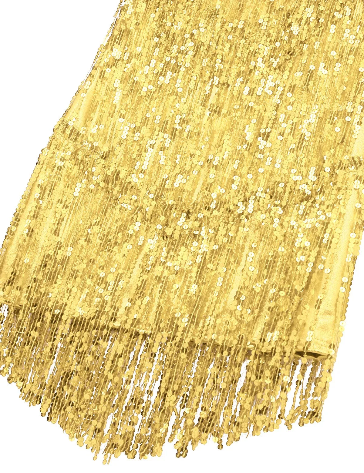 Women Latin Dress Shiny Sequin Sleeveless Tassels Fringed Dress Tango Samba Rumba Ballroom Salsa Jazz Dance Performance Costume