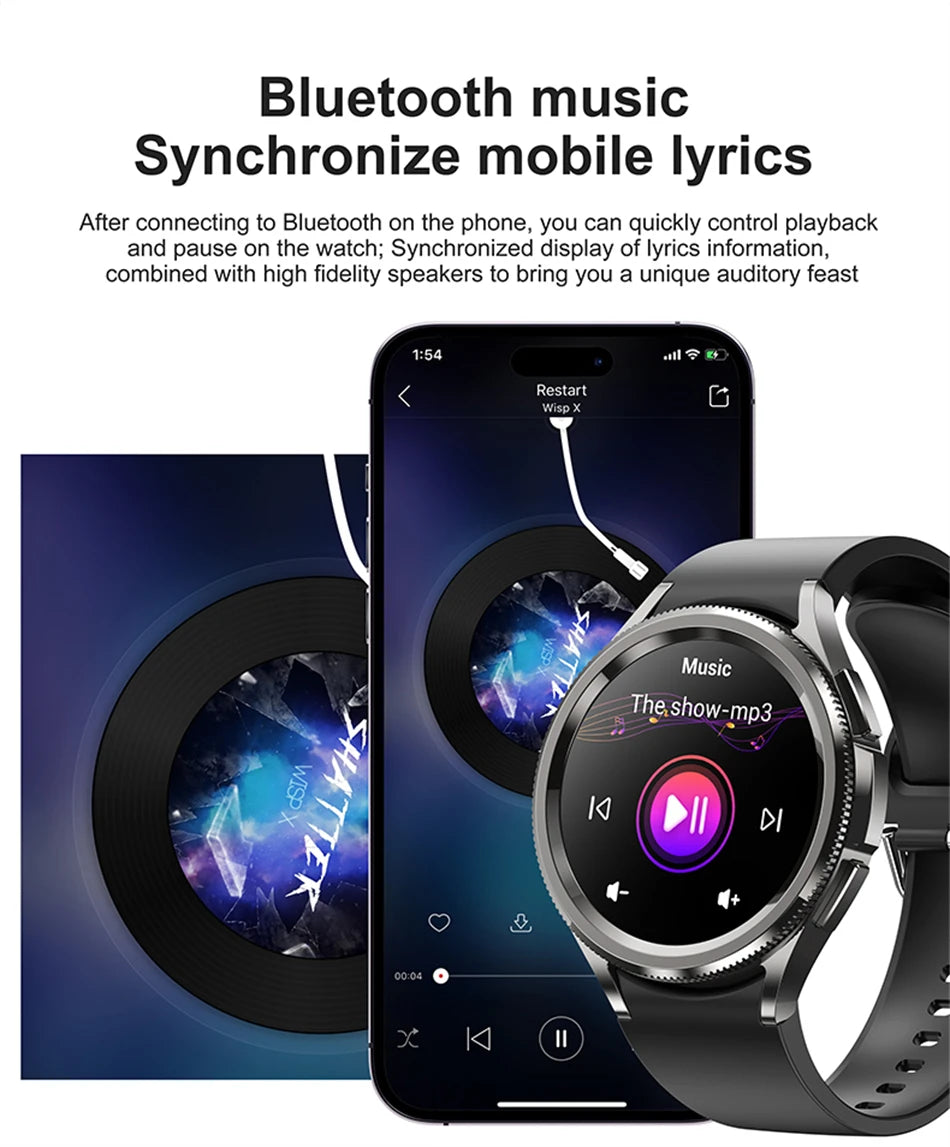 New Smartwatch Men GPS NFC Health Monitoring Heart Rate Blood Oxygen AI Voice Assistant Bluetooth Call Smart Watch 6 Classics