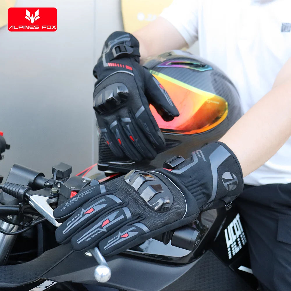2025 Winter Men Motorcycle Gloves Women Waterproof Warm Moto Guantes Touch Screen Motorbike Riding Glove Carbon Fiber Protective