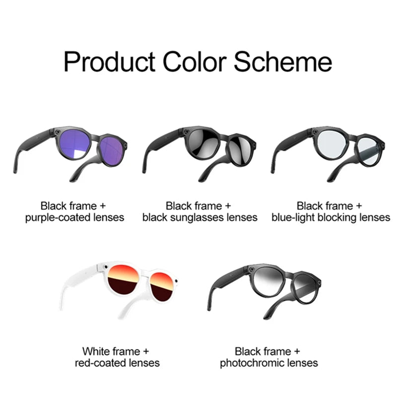 Lenovo 8K HD Smart Glasses Bluetooth music listening Voice Assistant Control 800MP Camera Bluetooth Call Translation Sunglasses