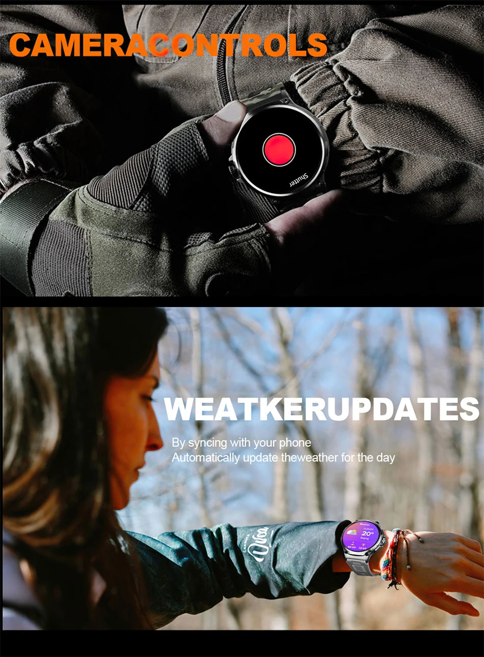 2026 New Men GPS Track Smart Watch 1.85 Inch Ultra HD AMOLED Screen 710 Mah Battery Bluetooth Call Smartwatch For Android IOS
