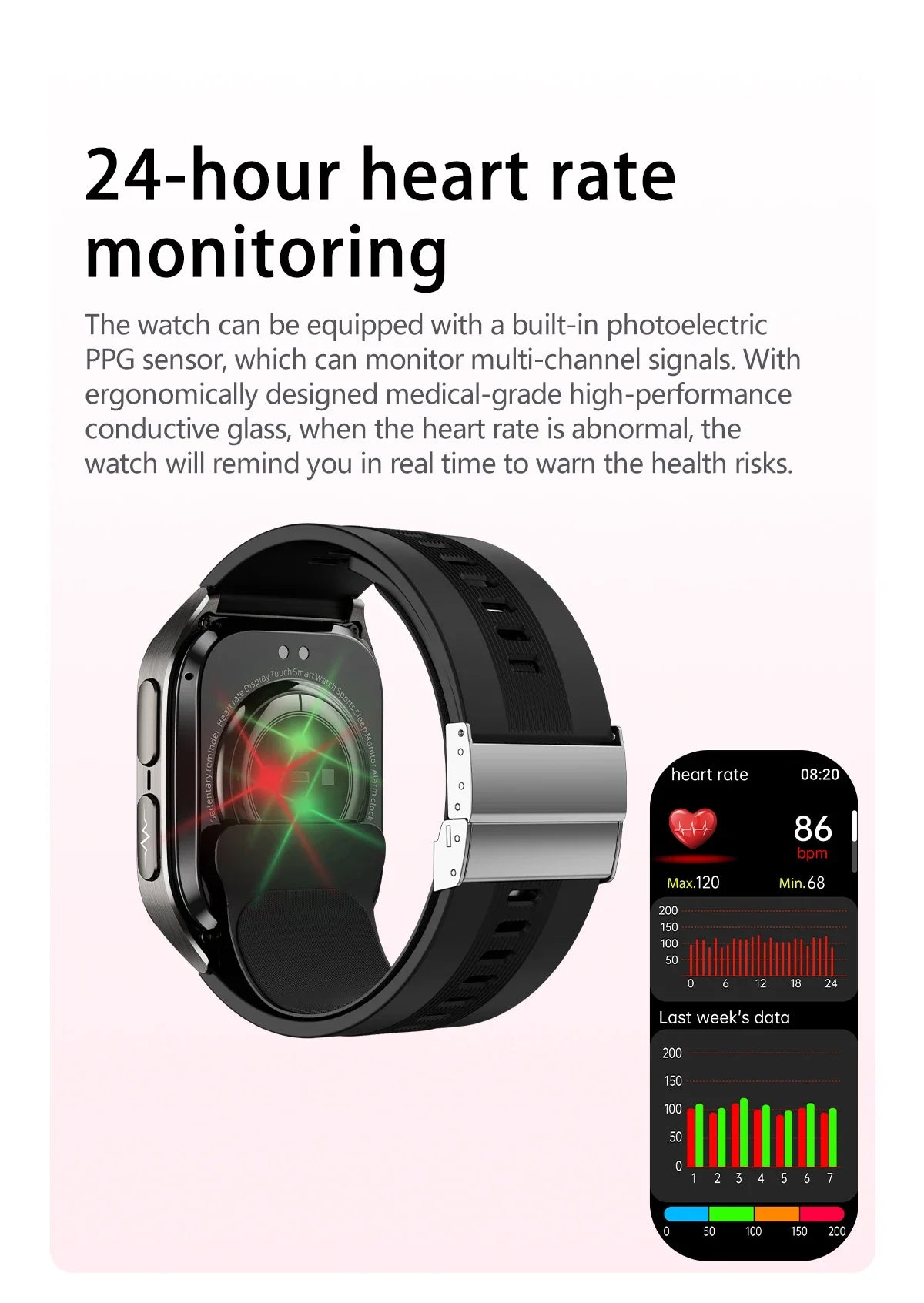 2026New Air Pump Airbag True Blood Pressure Smartwatch MultiDimensional Health Monitoring Micro Physical Examination Smart Watch