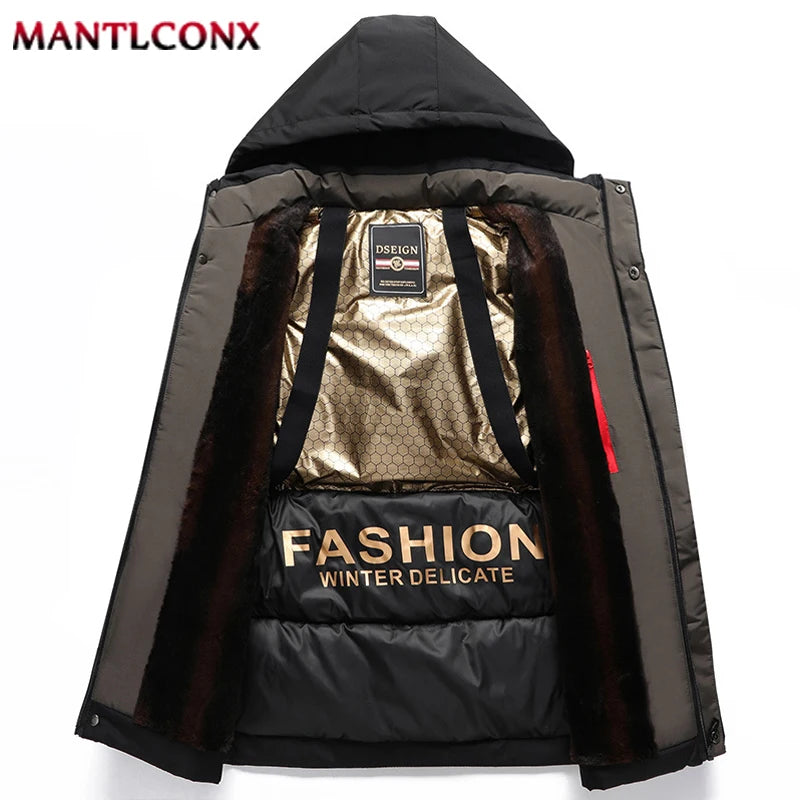 Outdoor Hooded Parka Men's Winter Jacket Windbreak Camping Hiking Ski Snow Jacket Men Winter Jacket for Men Luxury Hood Outwear