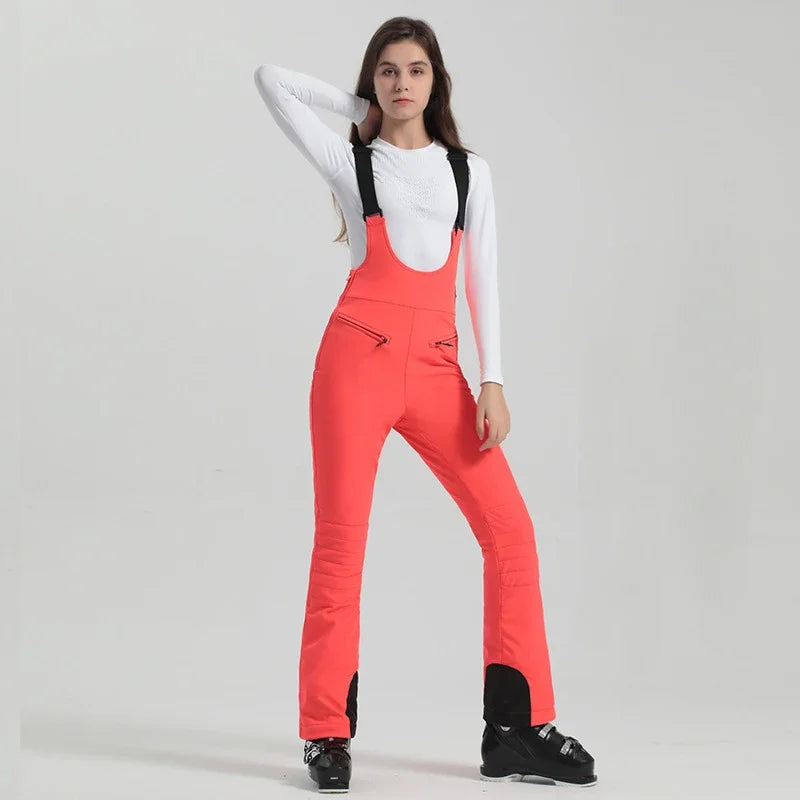 Winter New Skiing Pants 2025 Female Slim Snow Trousers Women Sport Windproof Ski Overalls Outdoor Mountain Snowboard Jumpsuits