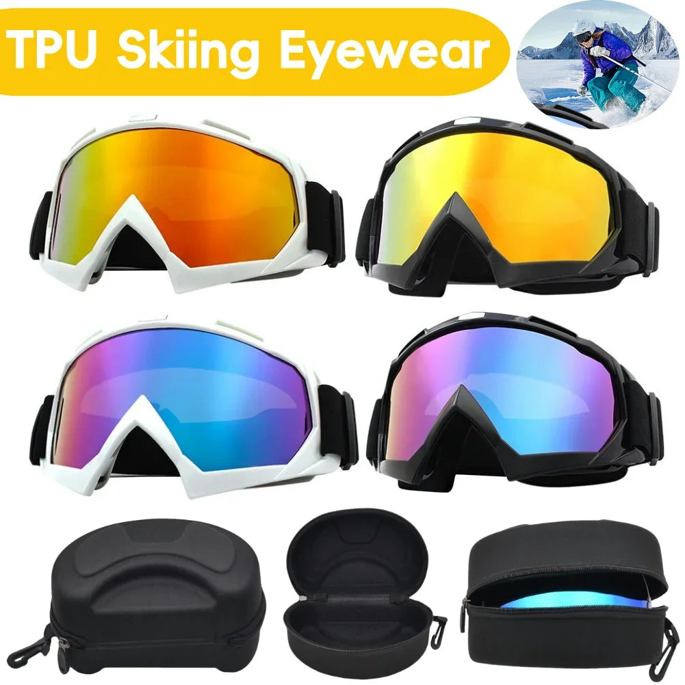 Skiing Goggles Anti-Collision Anti-Glare Lens Sport Eyewear Winter Sport Accessories Cycling Eyewear UV Protection Sunglasses