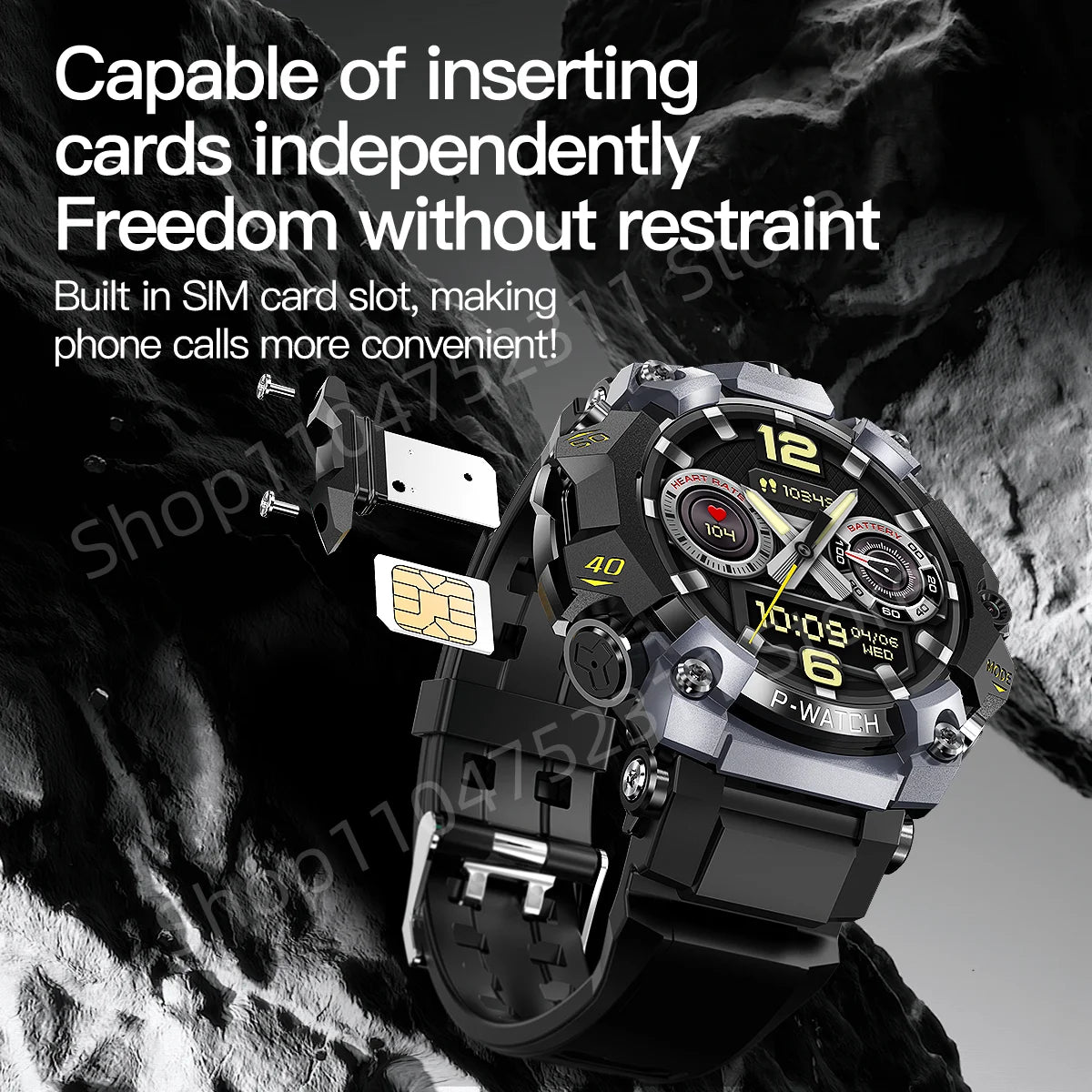 Q668 Smartwatch Android 10.0 Smart Watches With 1.95 inch Amoled Larger Screen insert 4g/5g Sim Card GPS WIFI IP68 Waterproof