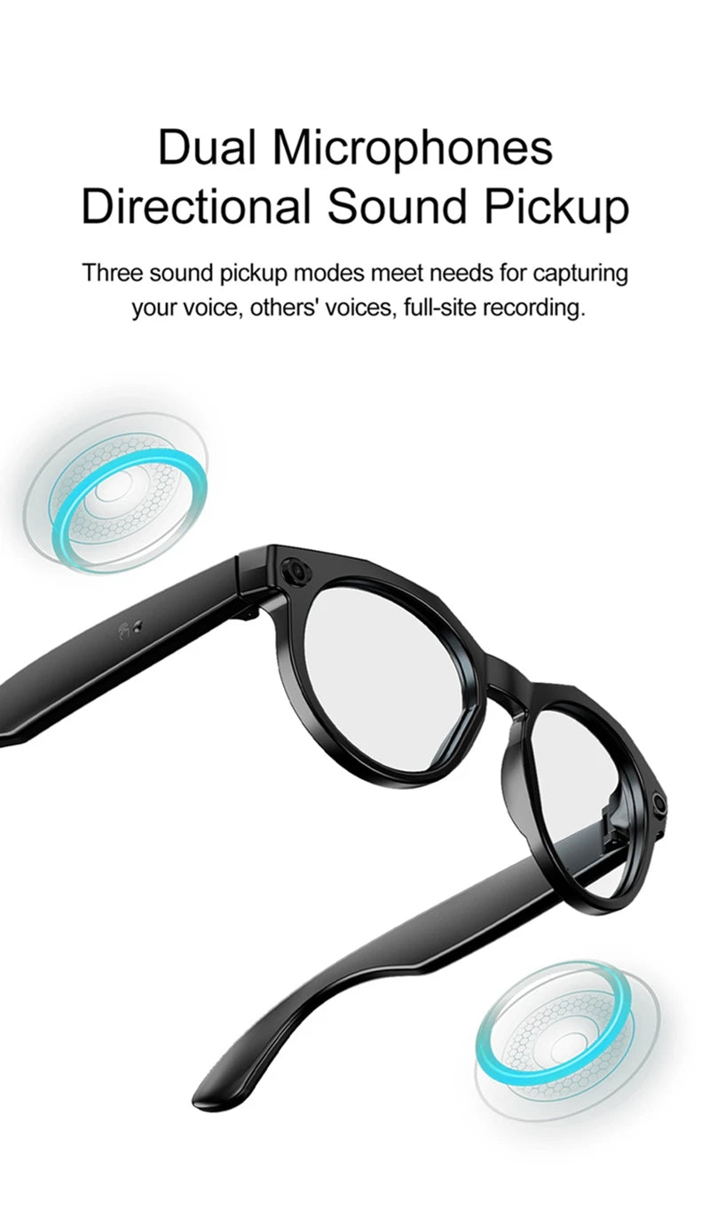 Lenovo 8K HD Smart Glasses Bluetooth music listening Voice Assistant Control 800MP Camera Bluetooth Call Translation Sunglasses