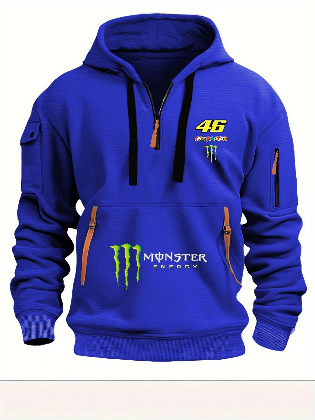 2026 Magic Claw Energy Men's Hooded Jacket Winter Warmth Half-Zip Outdoor Sport Pullover Autumn/Winter Outdoor Shirt