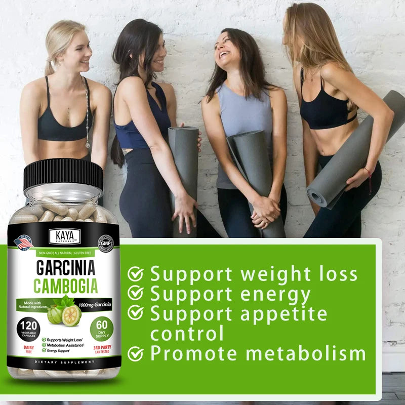 Garcinia Cambogia Extract Weight Loss Capsules Unisex supports weight loss and fat burning, cleansing