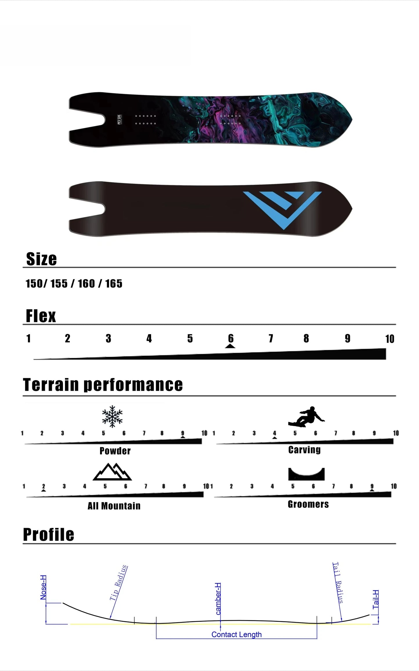 Freestyle Snowboard Male and Female Adult Snowboard High Quality Snowboard Dovetail