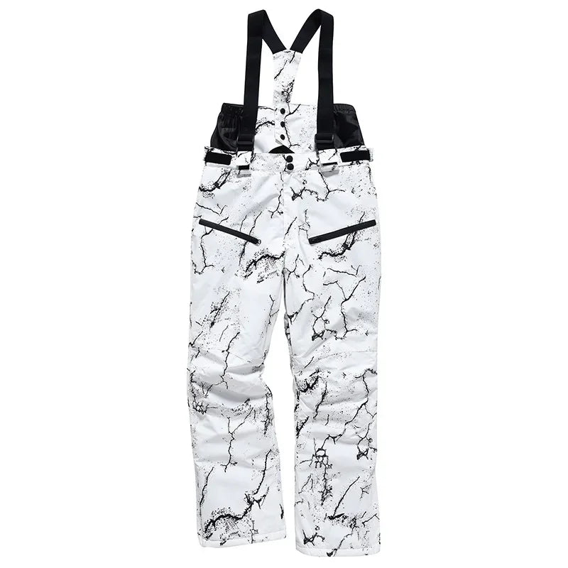 2024 New Adult Snowboard Overalls Warm Winter Skiing Pants Woman Cold Clothes Alpine Ski Sport Waterproof Windproof Man Trousers