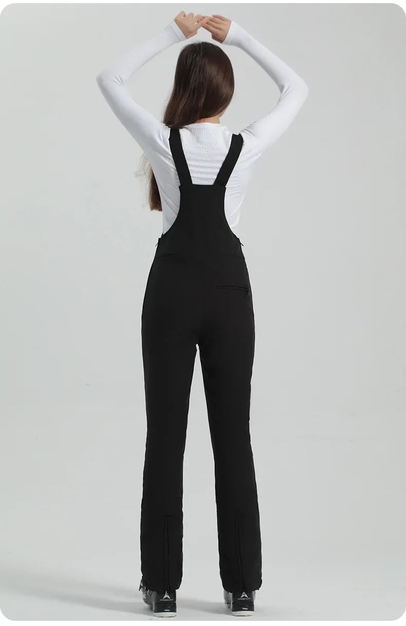 Winter New Skiing Pants 2025 Female Slim Snow Trousers Women Sport Windproof Ski Overalls Outdoor Mountain Snowboard Jumpsuits