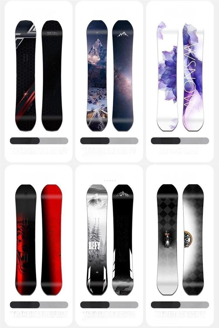 Premium Wood Core Snowboards - Customizable All-Mountain  Boards For Adults & Youth Profile Two-Piece Wear Carbon